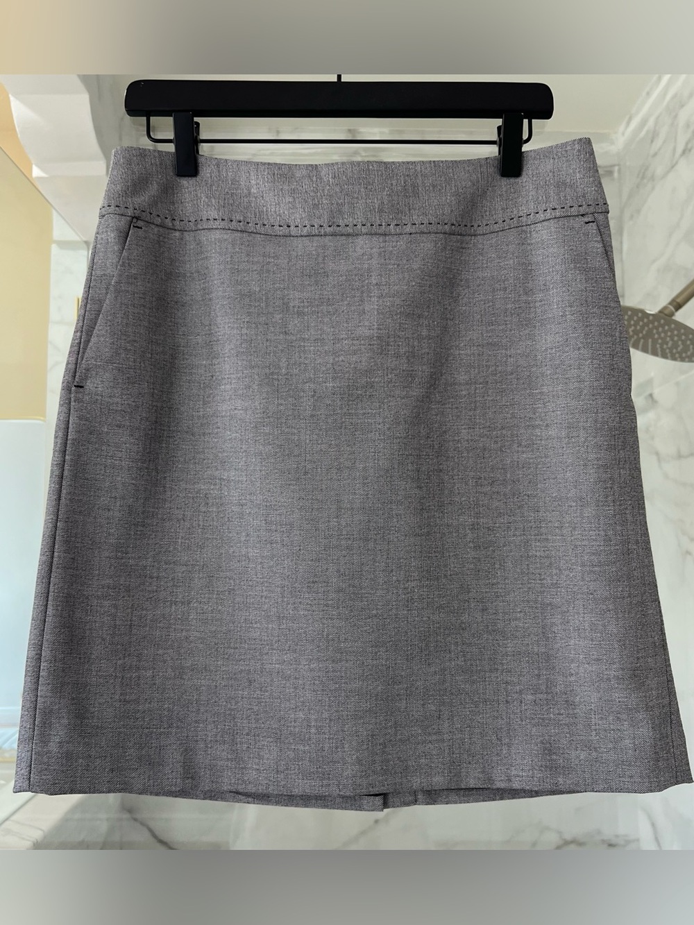 LOFT Gray Mini Skirt